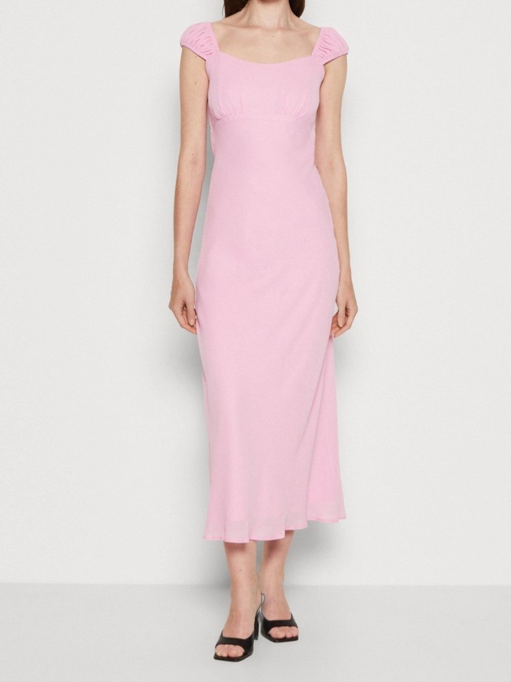 Abercrombie & Fitch NWT Cap Sleeve Midi Dress Lined Sweetheart Neckline Pink